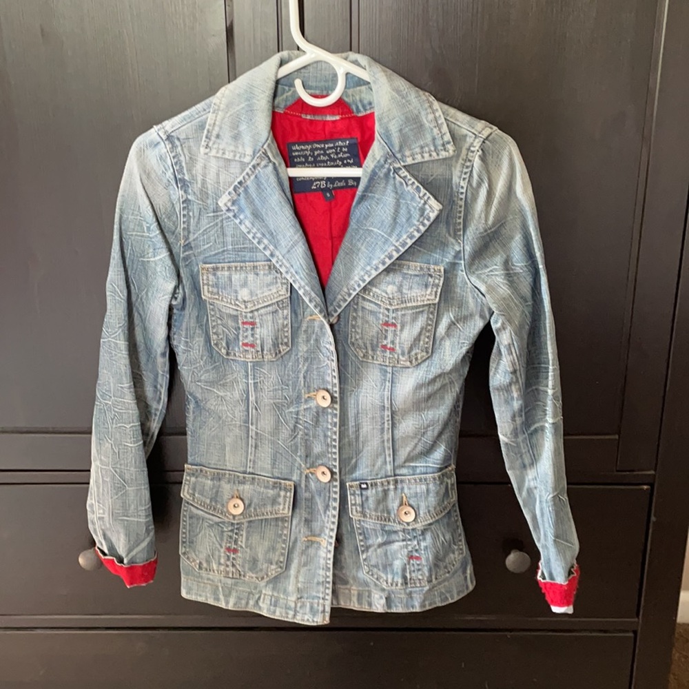 Cute unique fitted denim jacket